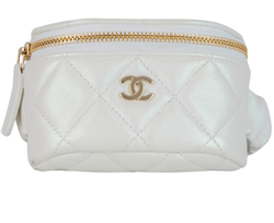 Chanel Arm Coin Purse, Lambskin, White, 31454920, E/AC, 2*